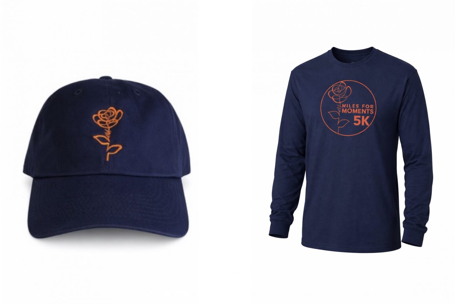 Navy blue hat and long sleeve shirt